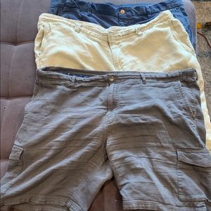 Tommy Bahama Shorts- 3 Pairs-linen, gray & blue
